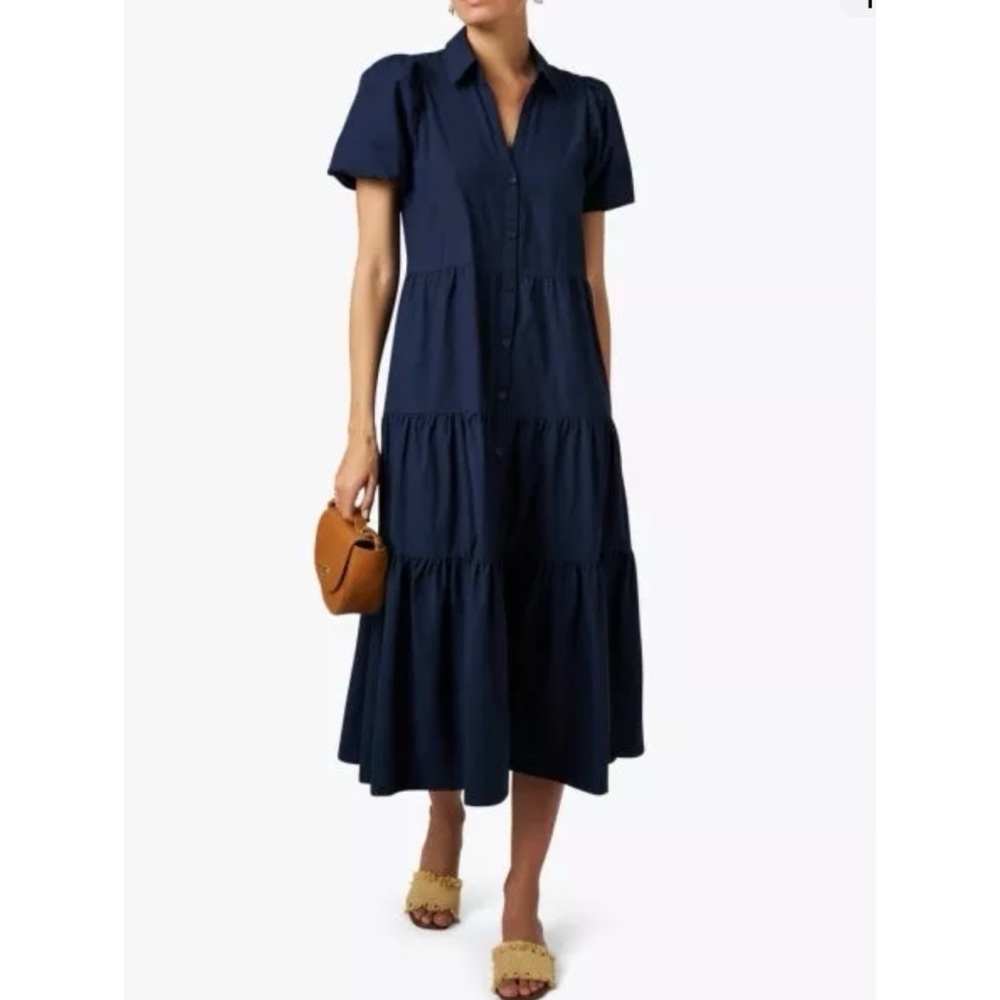 Brochu Walker Navy Midi Dress